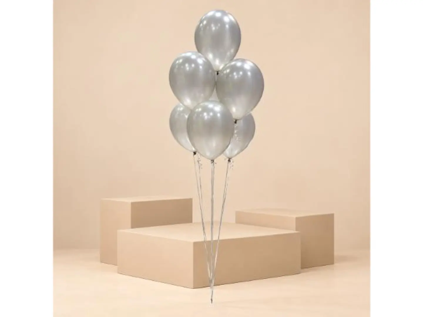 Silver Helium Balloon Bouquet