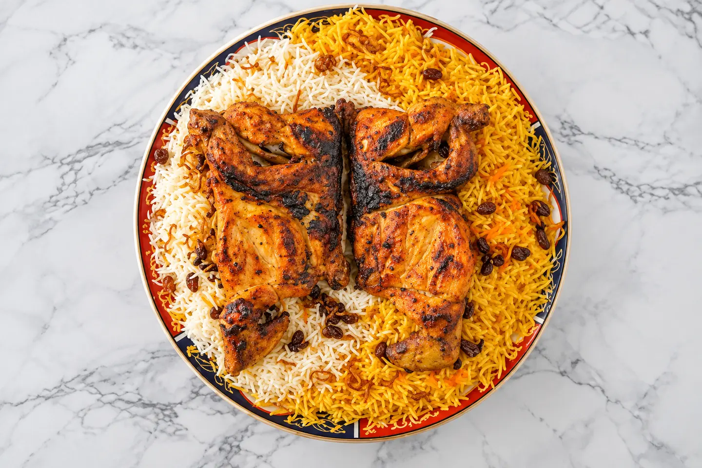 Half Charcoal Grilled Chicken With Rice