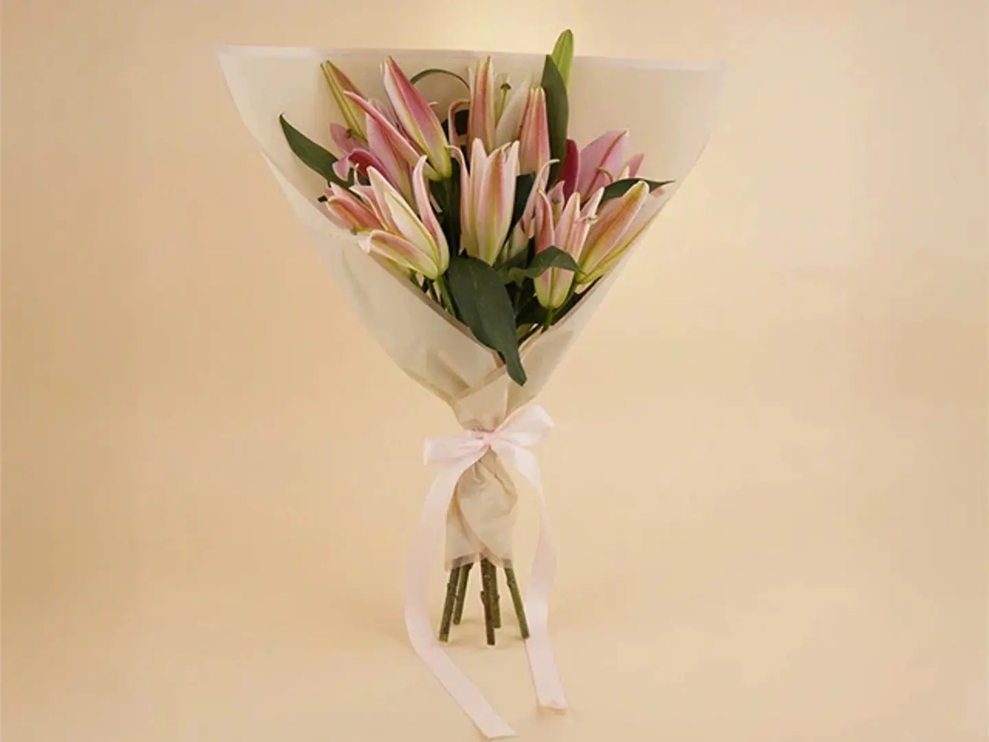 Pink Lilies Flower Bouquet Flowers