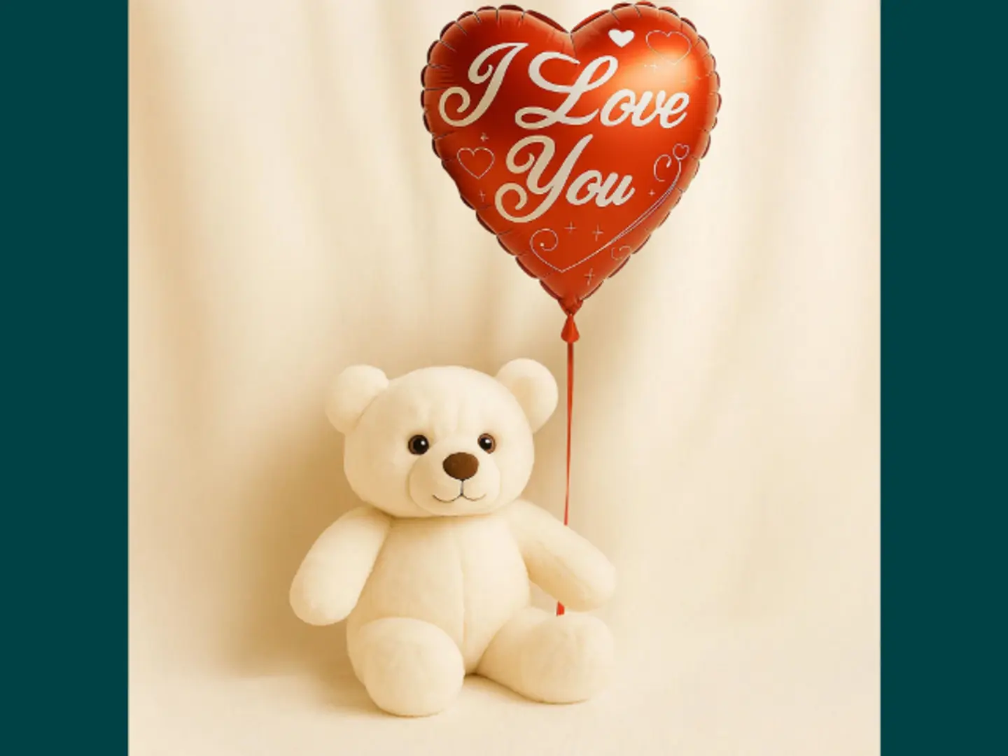 Teddy N Heart Shape Balloons