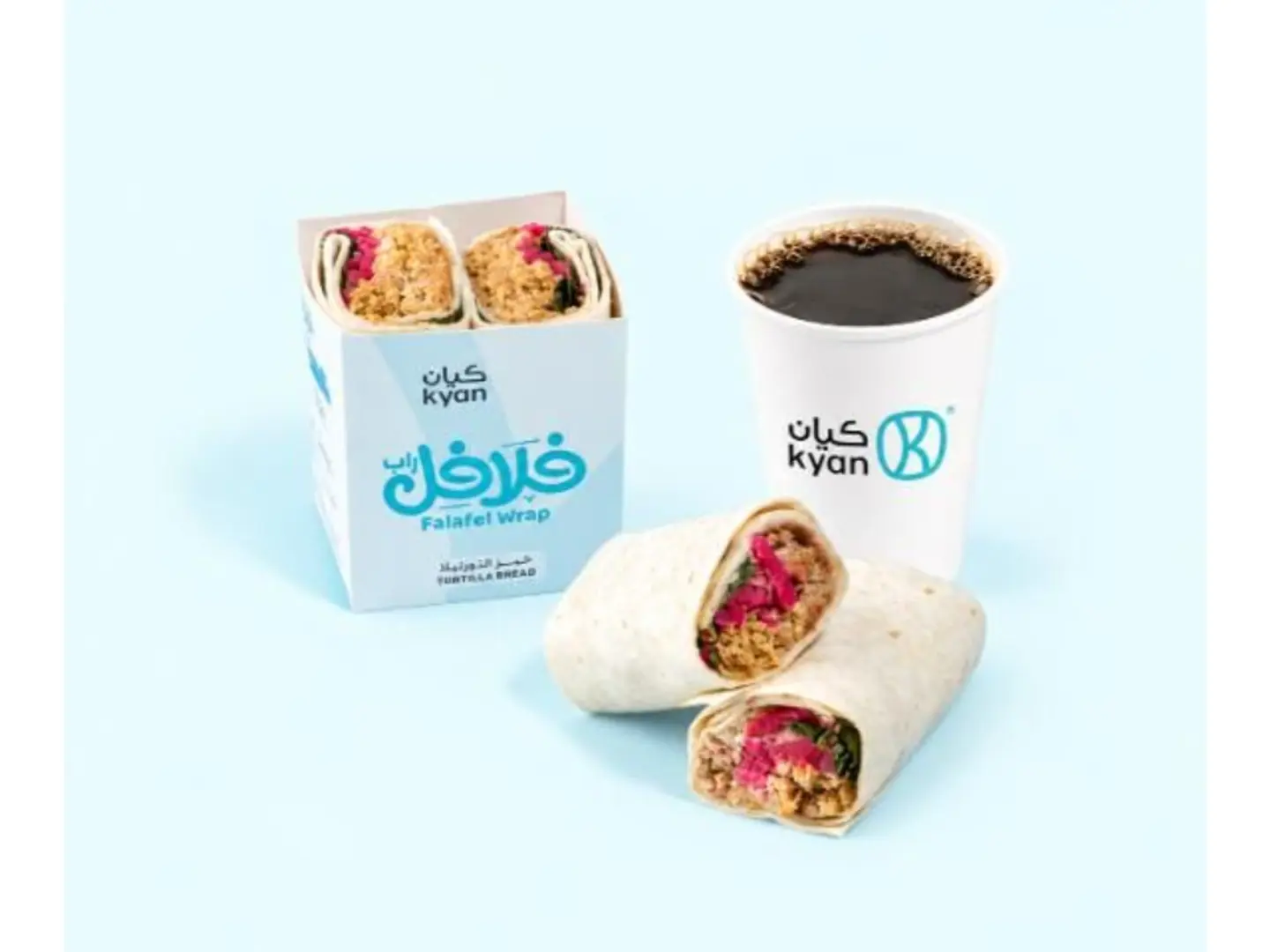 فلافل راب مع قهوة