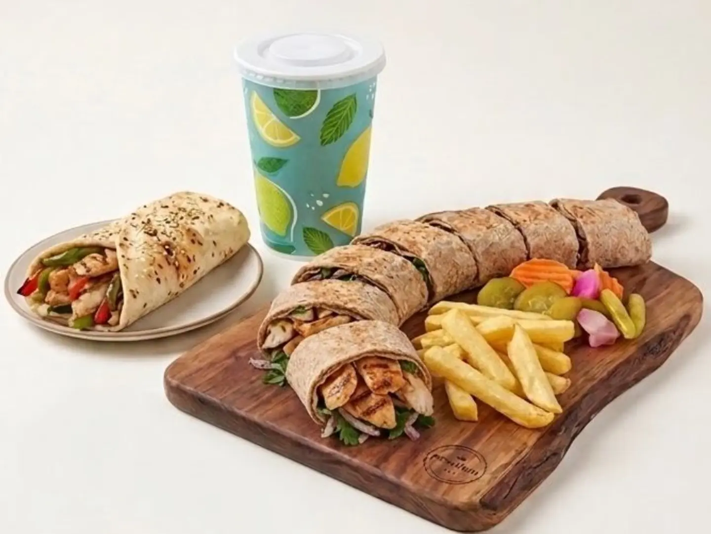 Arabic Chicken With Shawarma Sand With Cocktail Juice