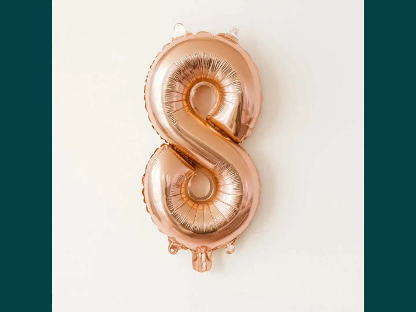 Rose Gold Number 8 Foil Balloon