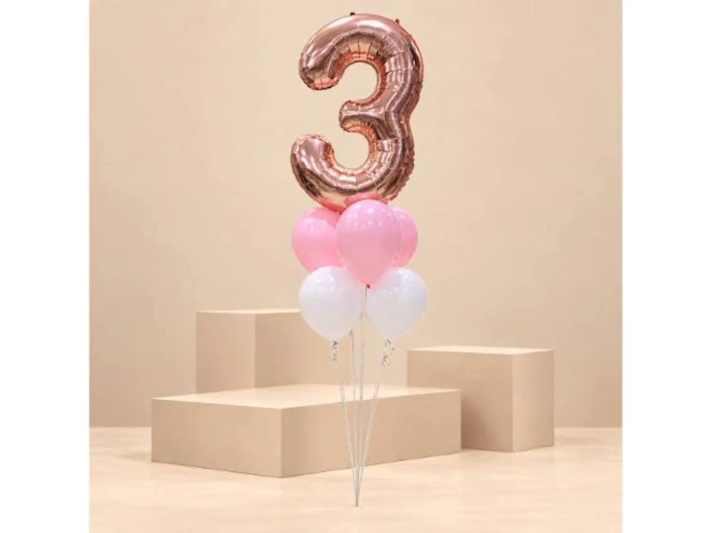 Large Rose Gold Number Bouquet