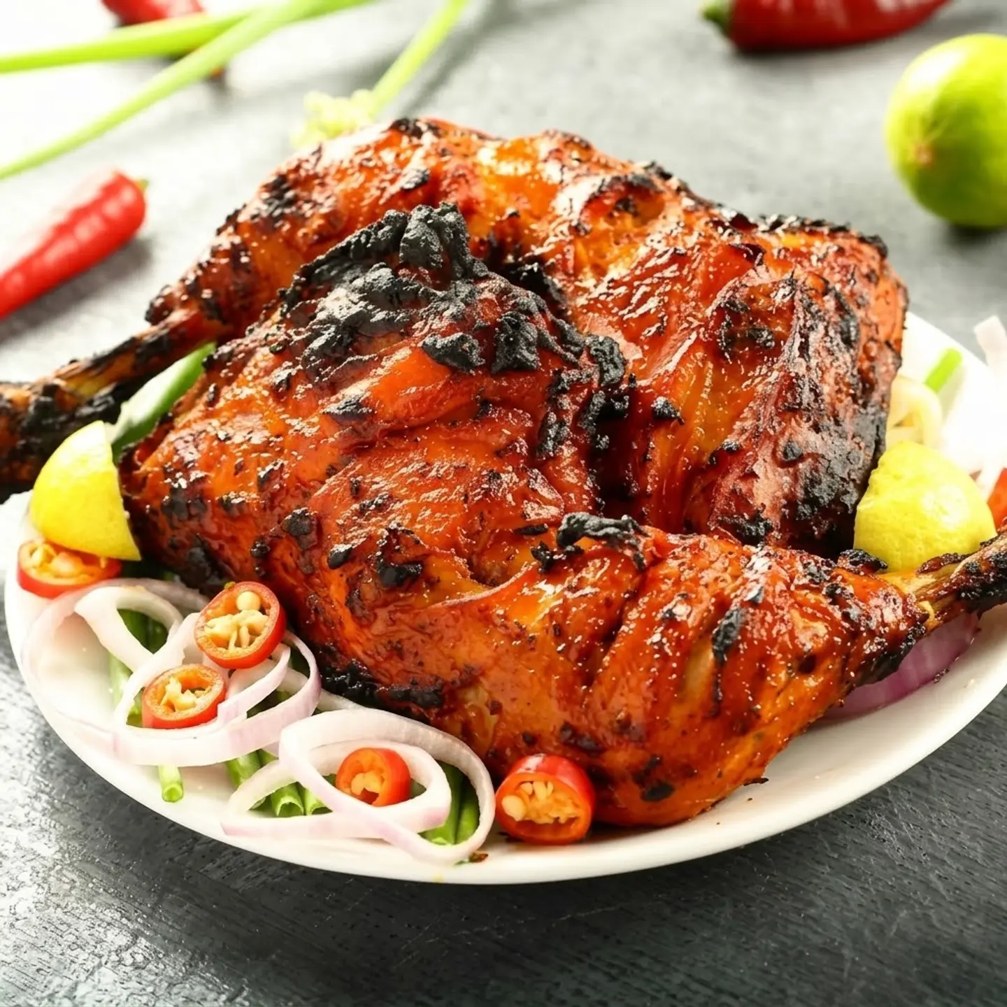 نص دجاج تكا سادة