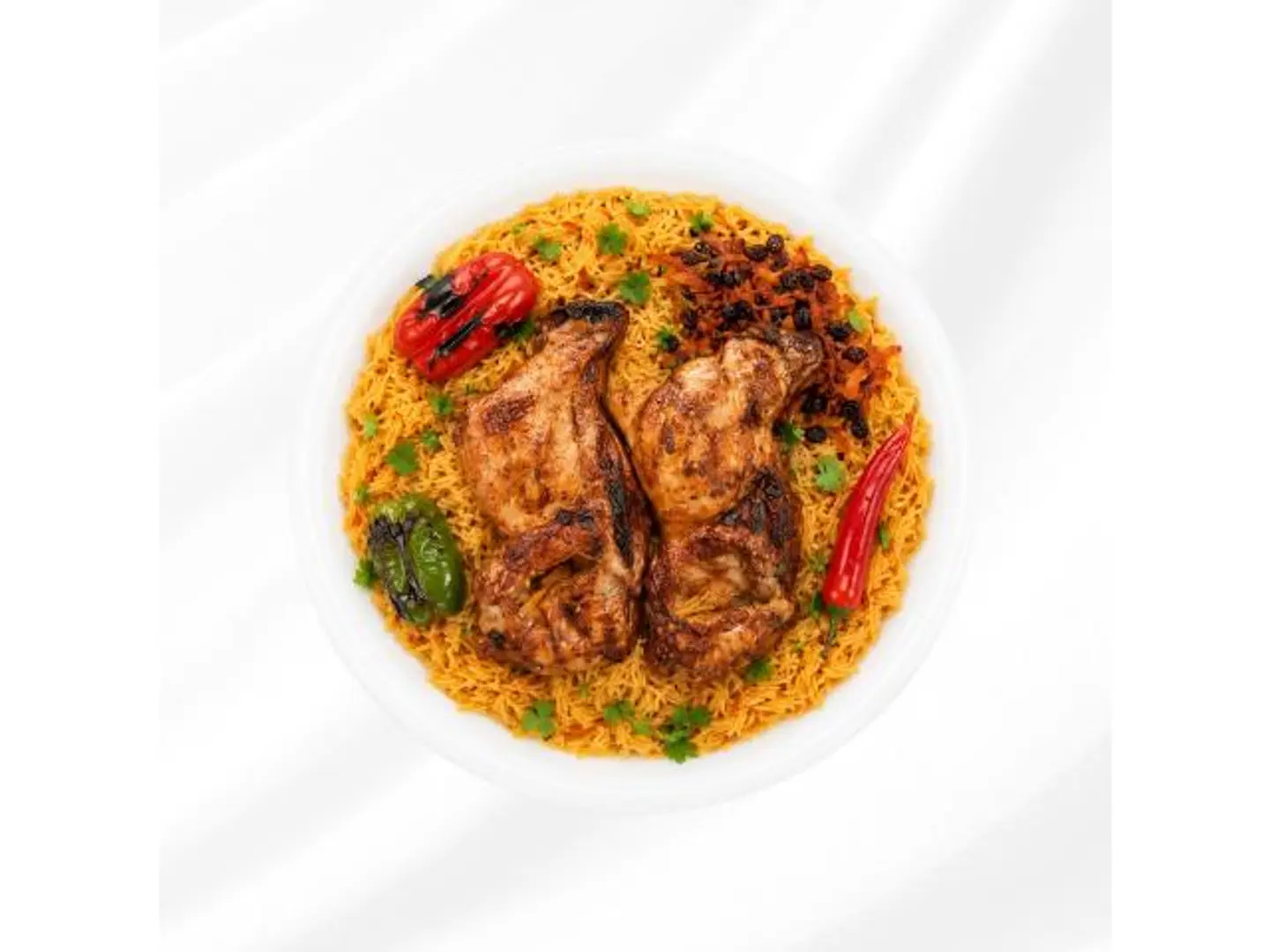 Whole Charcoal Grilled Chicken With Rice
