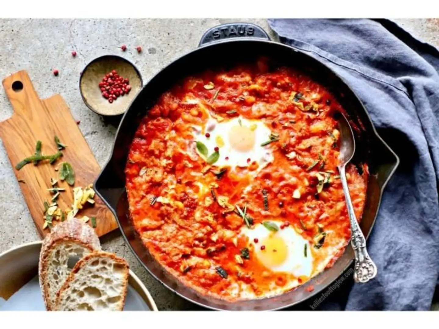 Bean Platter With Eggs