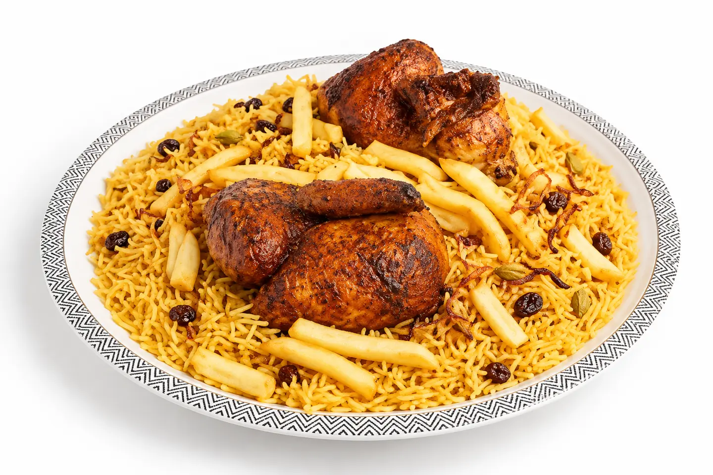 Grilled Chicken - A Whole Grilled Chicken With Rice