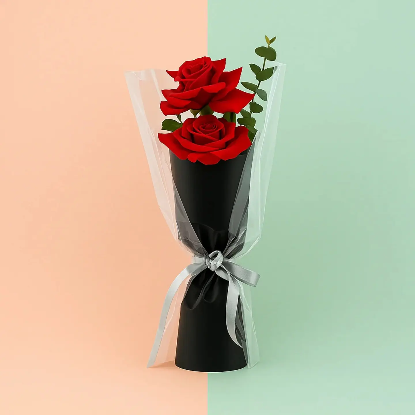 2 Red Roses Bouquet