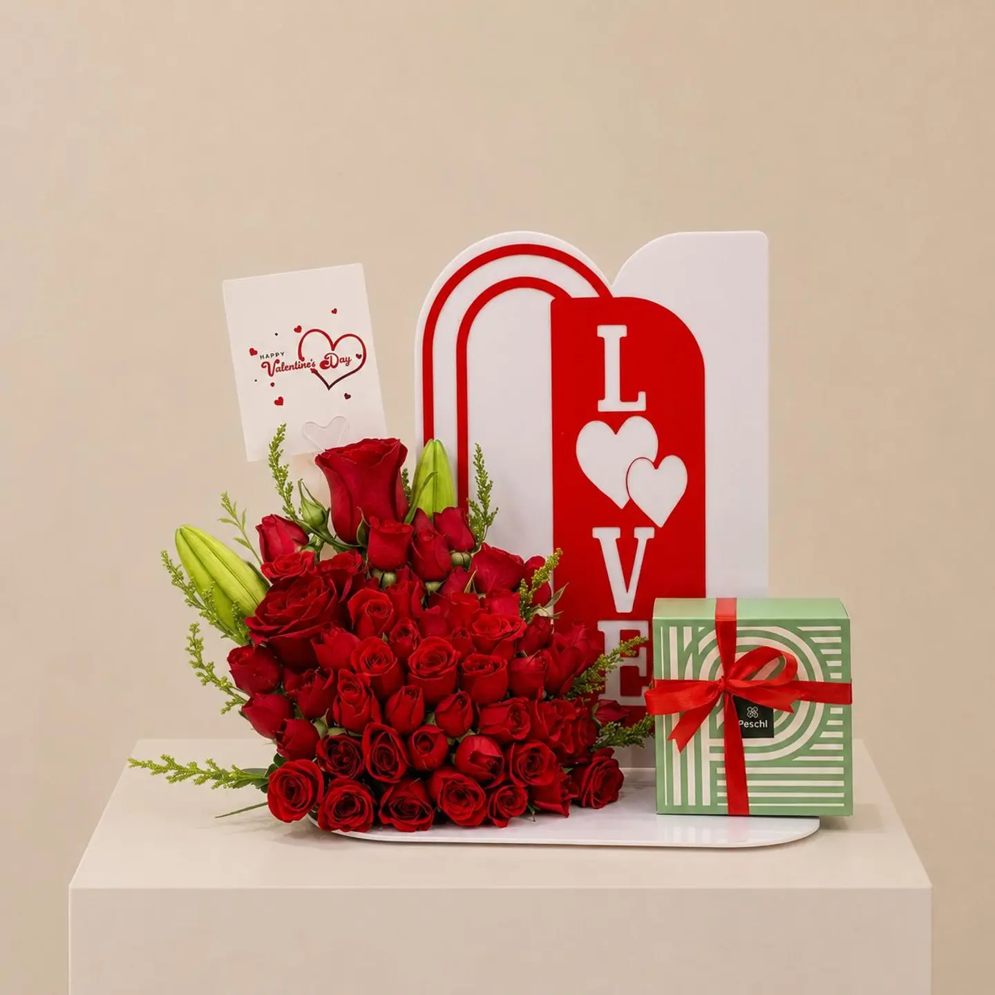 Royal Red Acrylic Arrangement 2