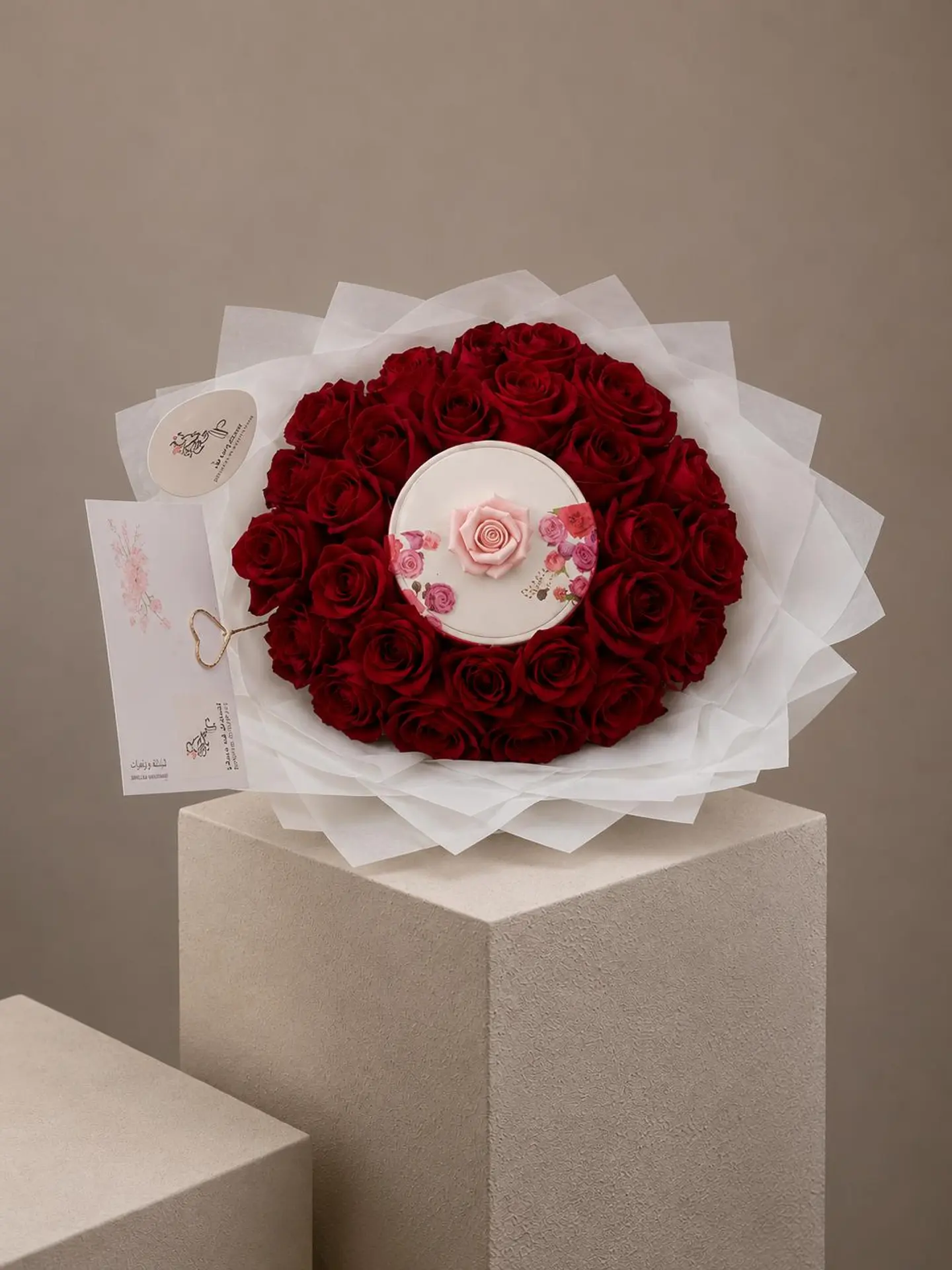 A Bouquet Of Red Roses & Garden Chocolates