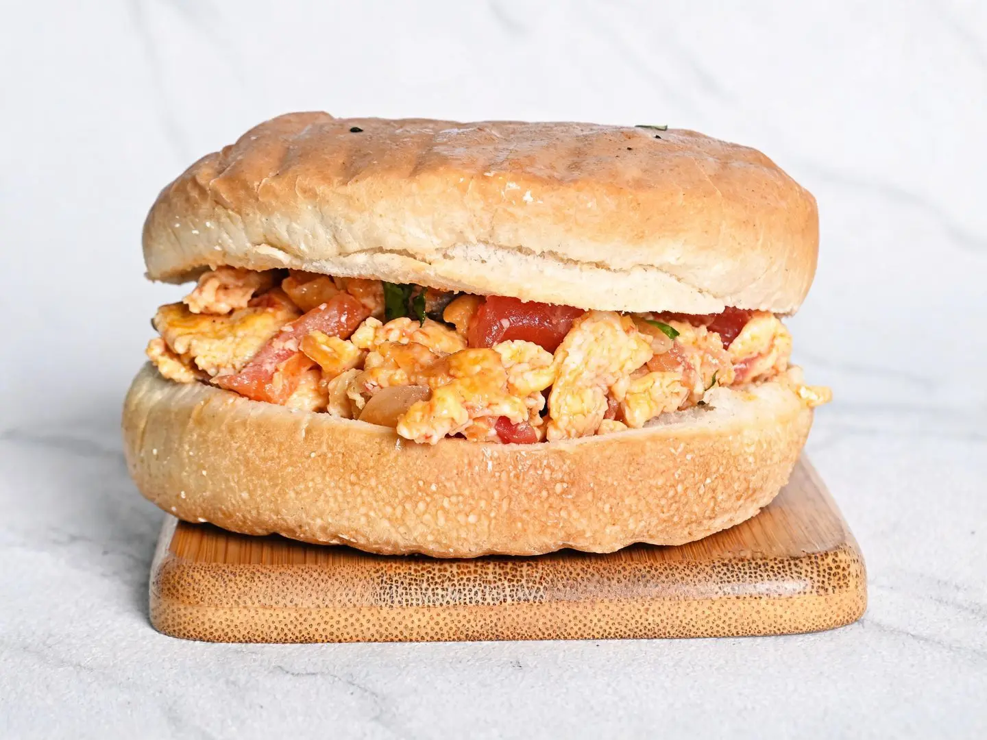 Round Bread Shakshouka Sandwich
