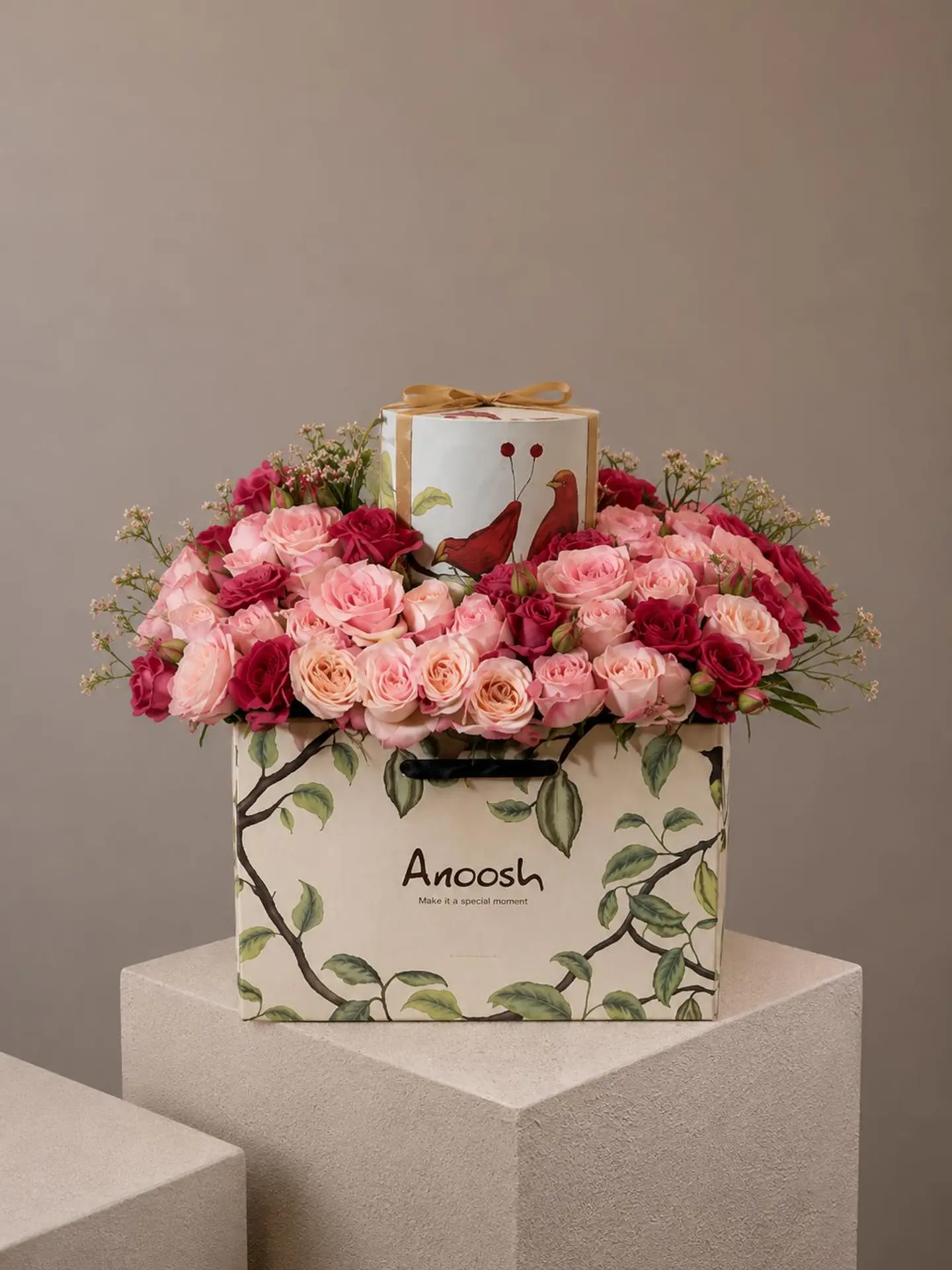 Pink Arrangement & Anoush Chocolate