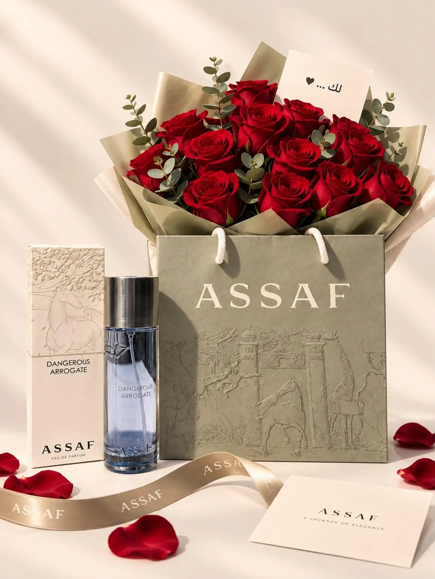 باقة احمر مع عساف