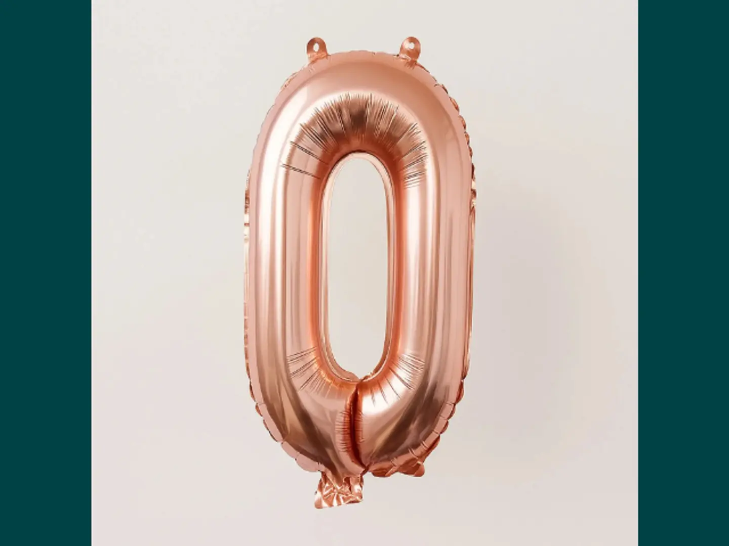 Rose Gold Zero Number Balloon