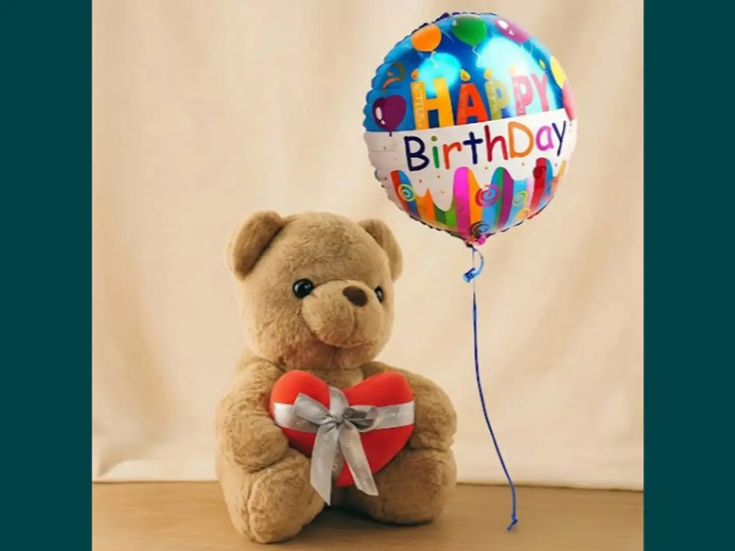 Hbd Teddy N Foil Balloon