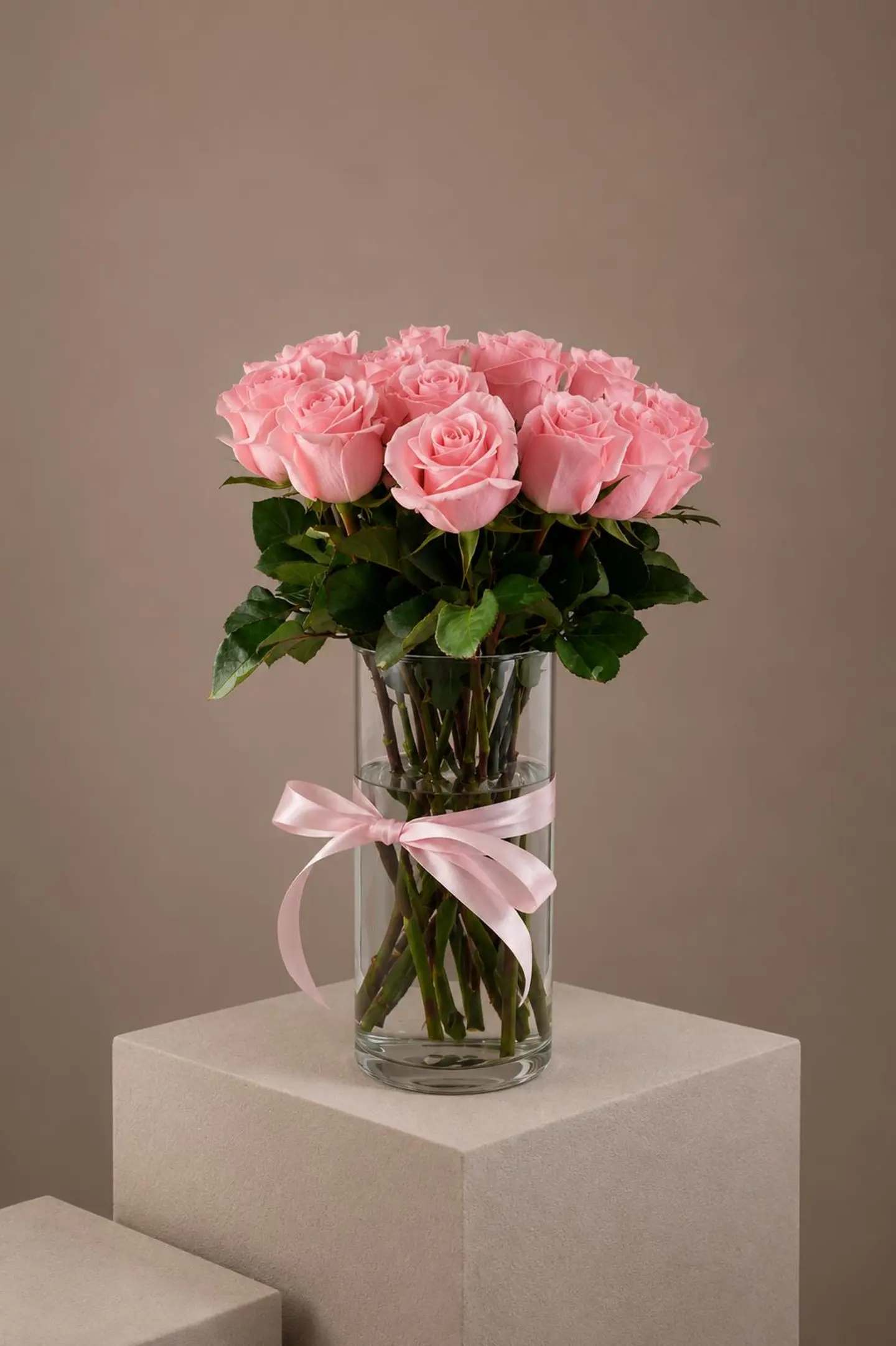 Pink Rose Vase