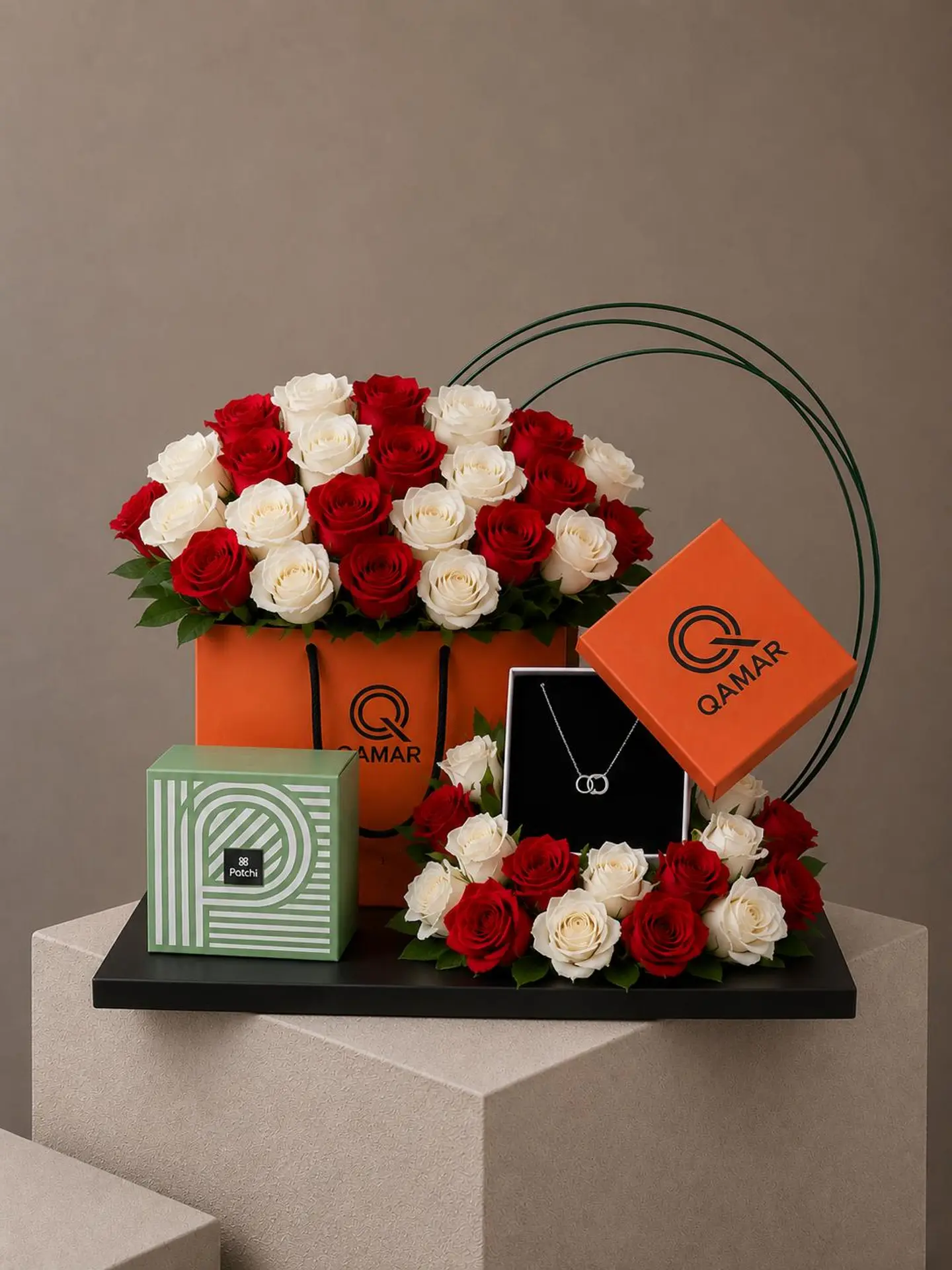 Gift Arrangement: Necklace & Patchi Chocolates