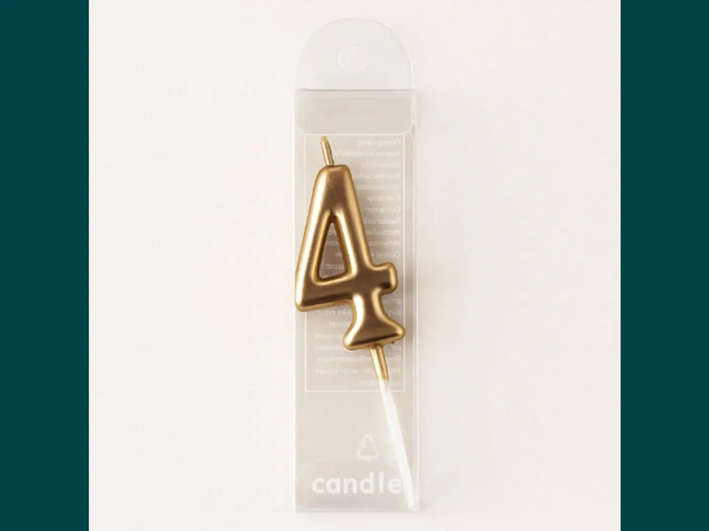 Number 4 Candle