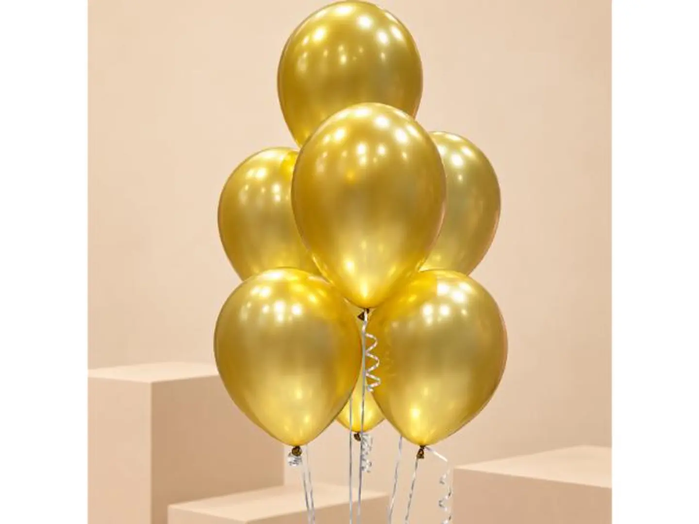Gold Helium Balloon Bouquet