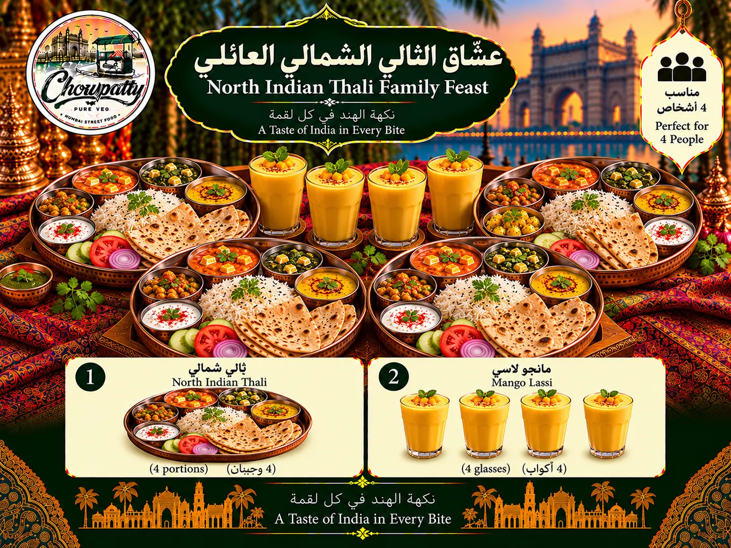 North Indian Thali Family Feast