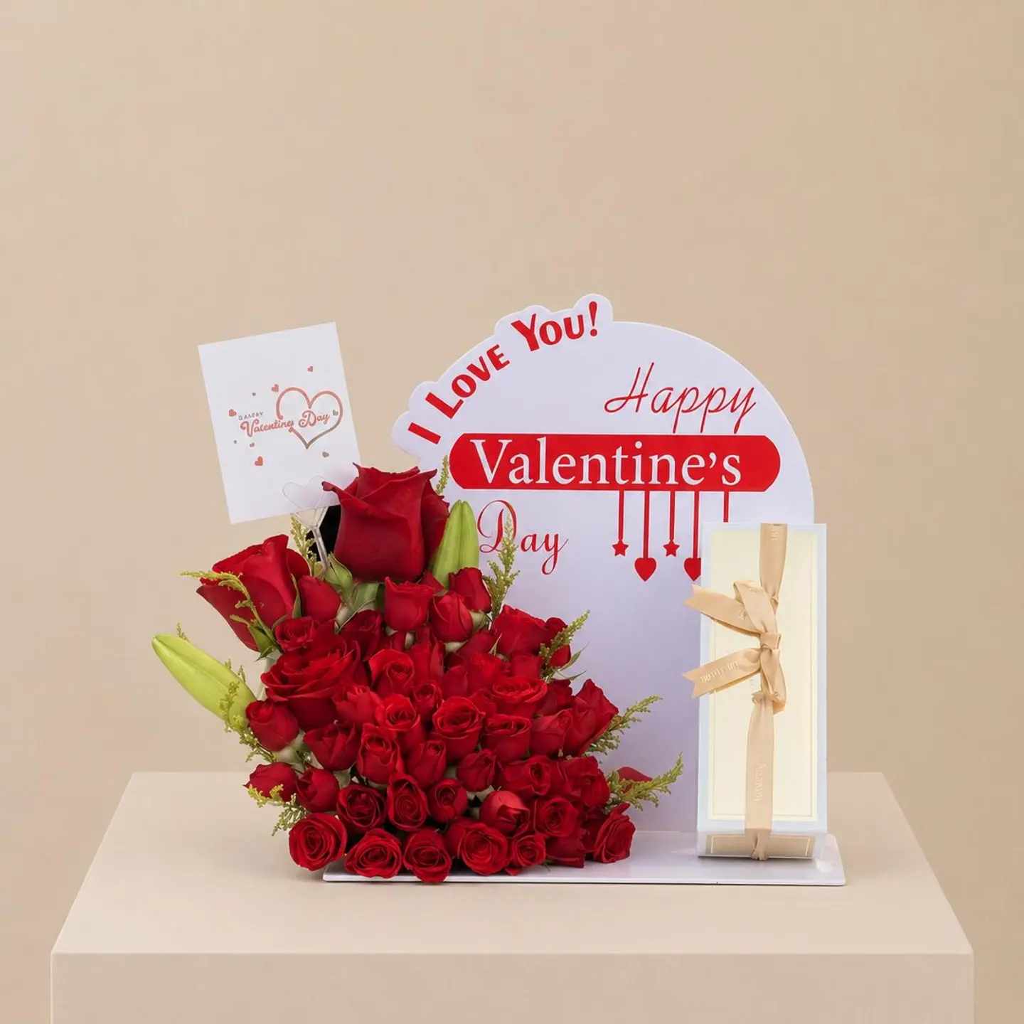 Royal Red Acrylic Arrangement