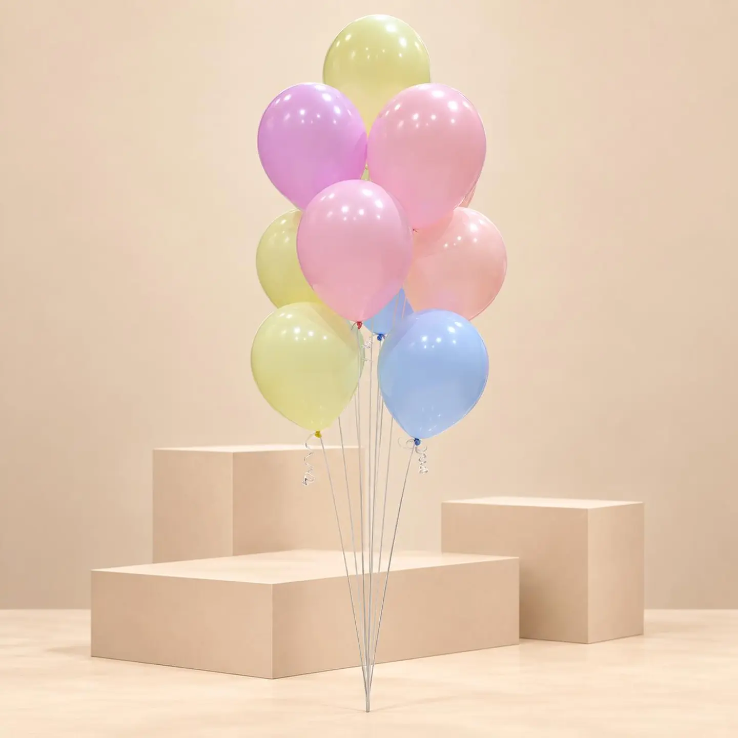 Pastel Helium Balloon Bouquet