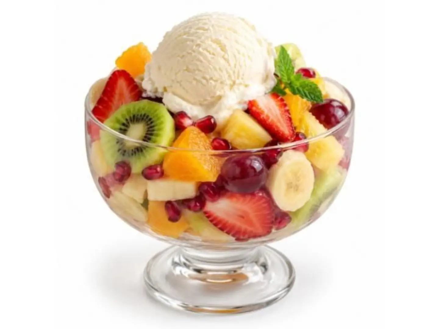 Fruit Salad With Ice Cream
