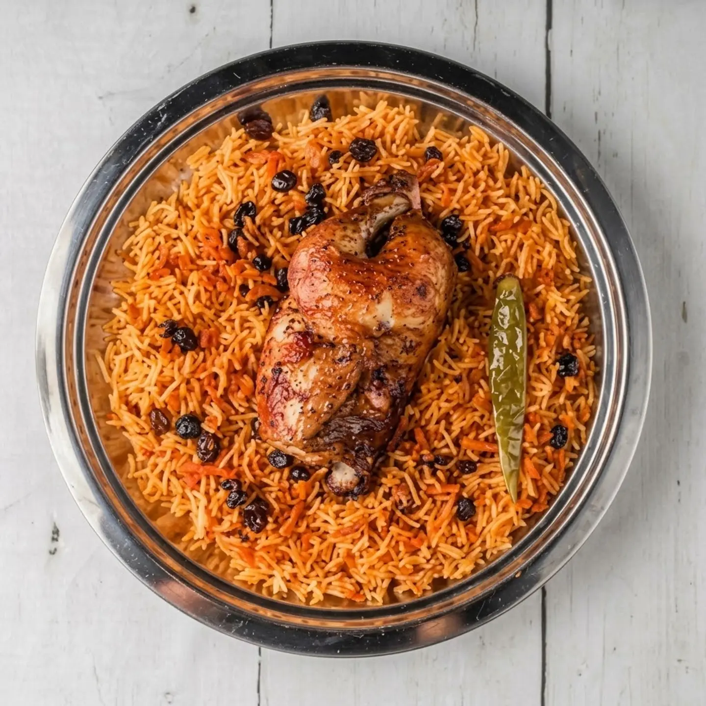 دجاج شواية مع رز بخارى - ربع دجاجة