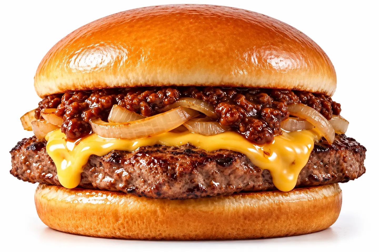 Chili Beef Cheese Burger