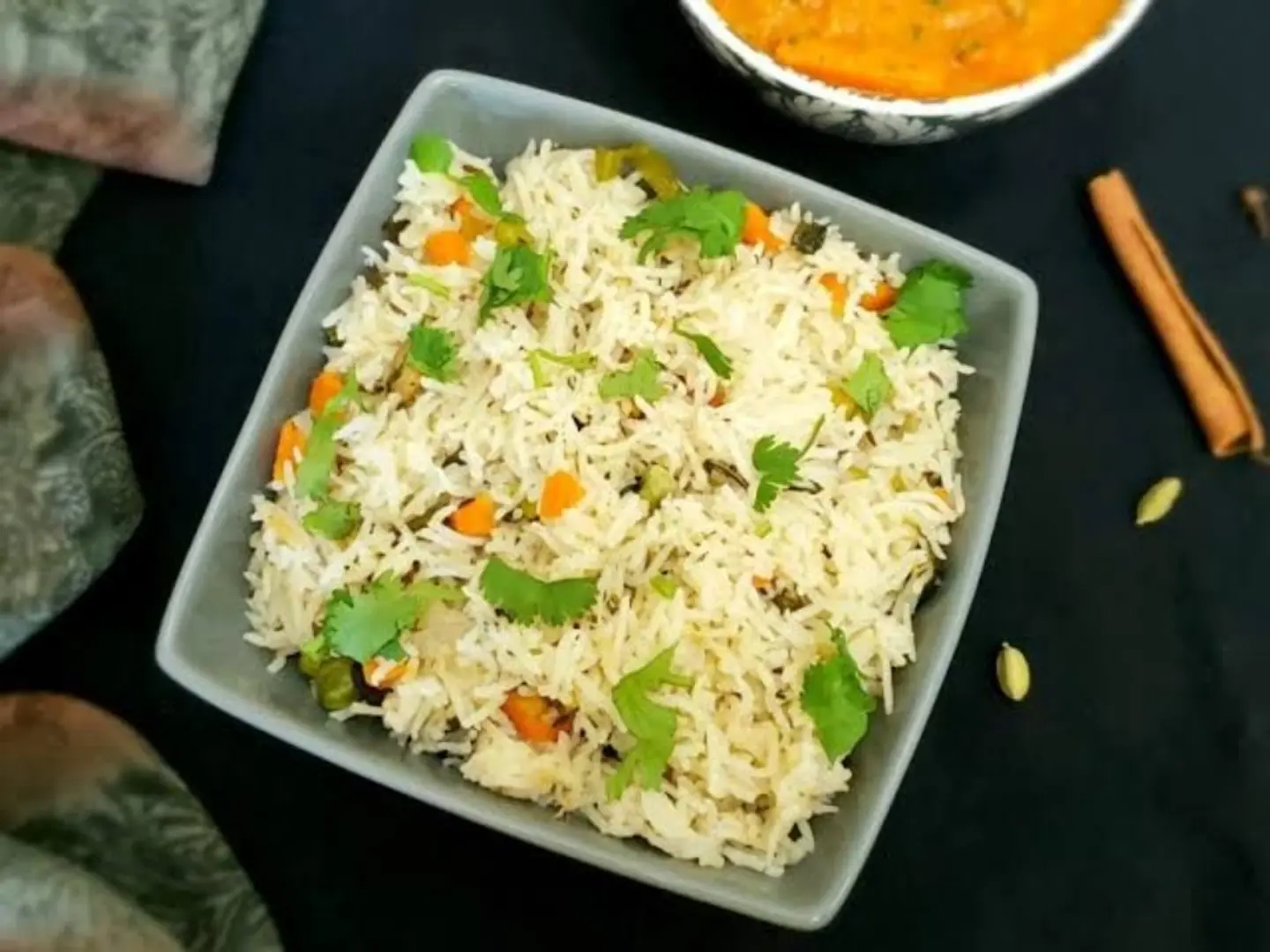 Plain Rice With Vegetables