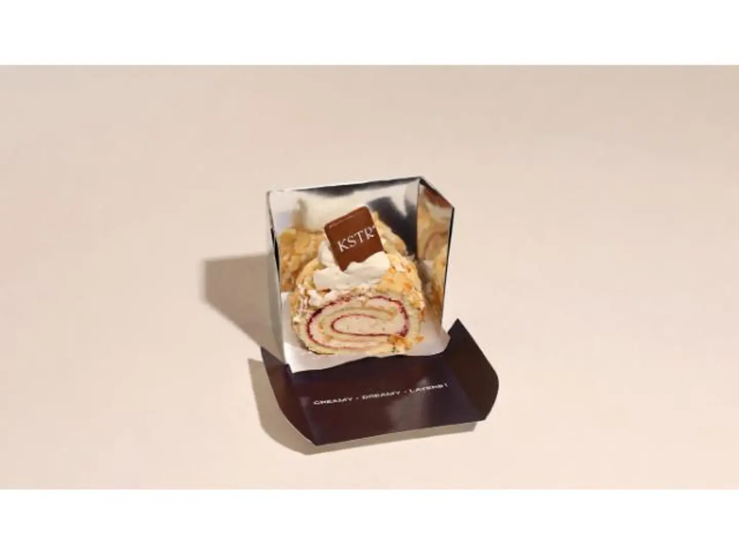 Vanilla & Raspberry Swiss Roll 1 Pc