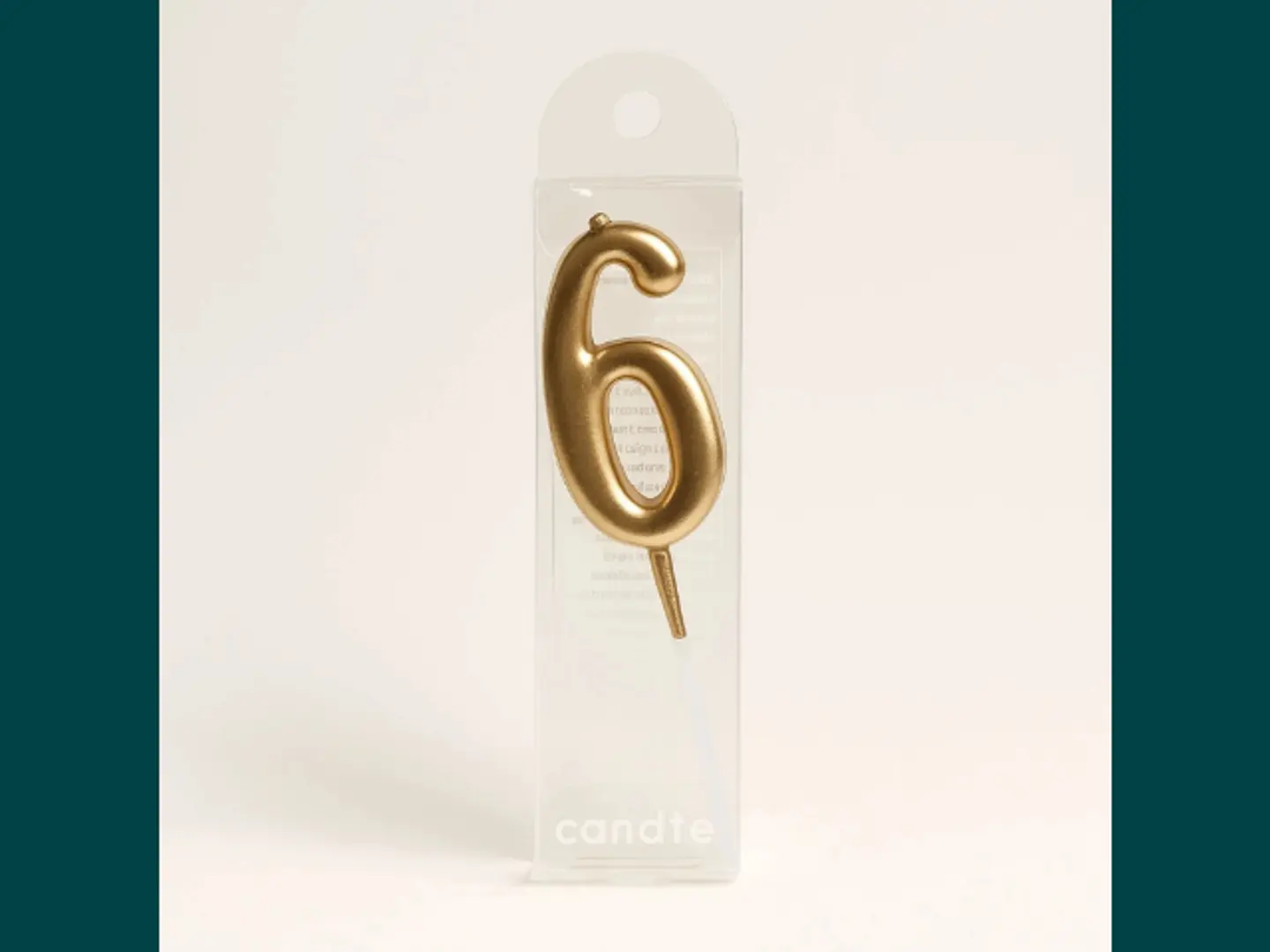 Number 6 Candle