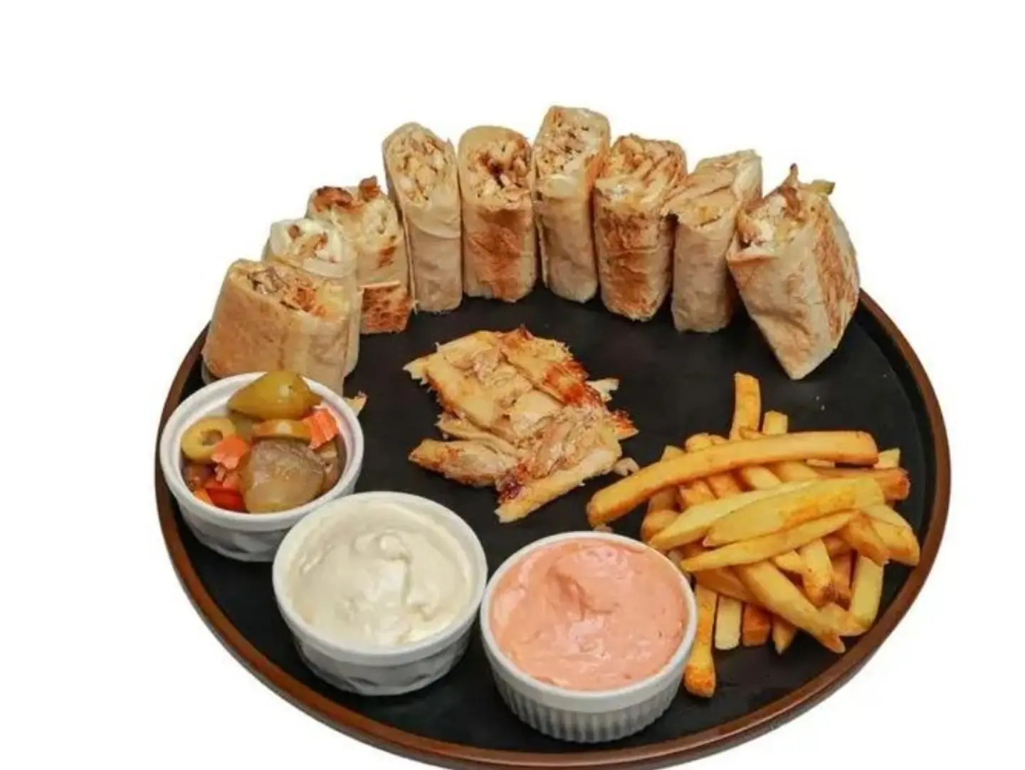 Arabian Shawarma Plate 9 Pieces