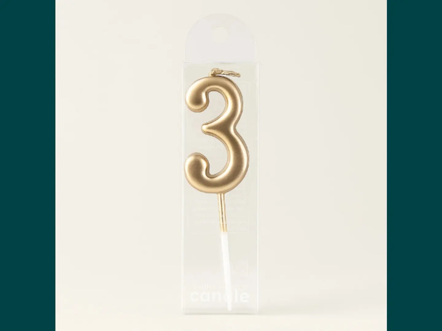 Number 3 Candle