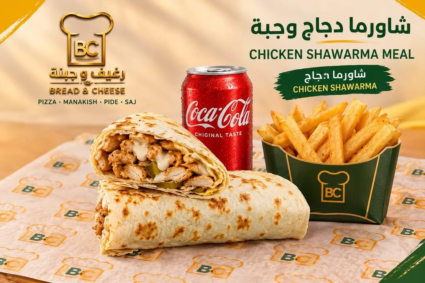 وجبة ساندوتش شاورما دجاج