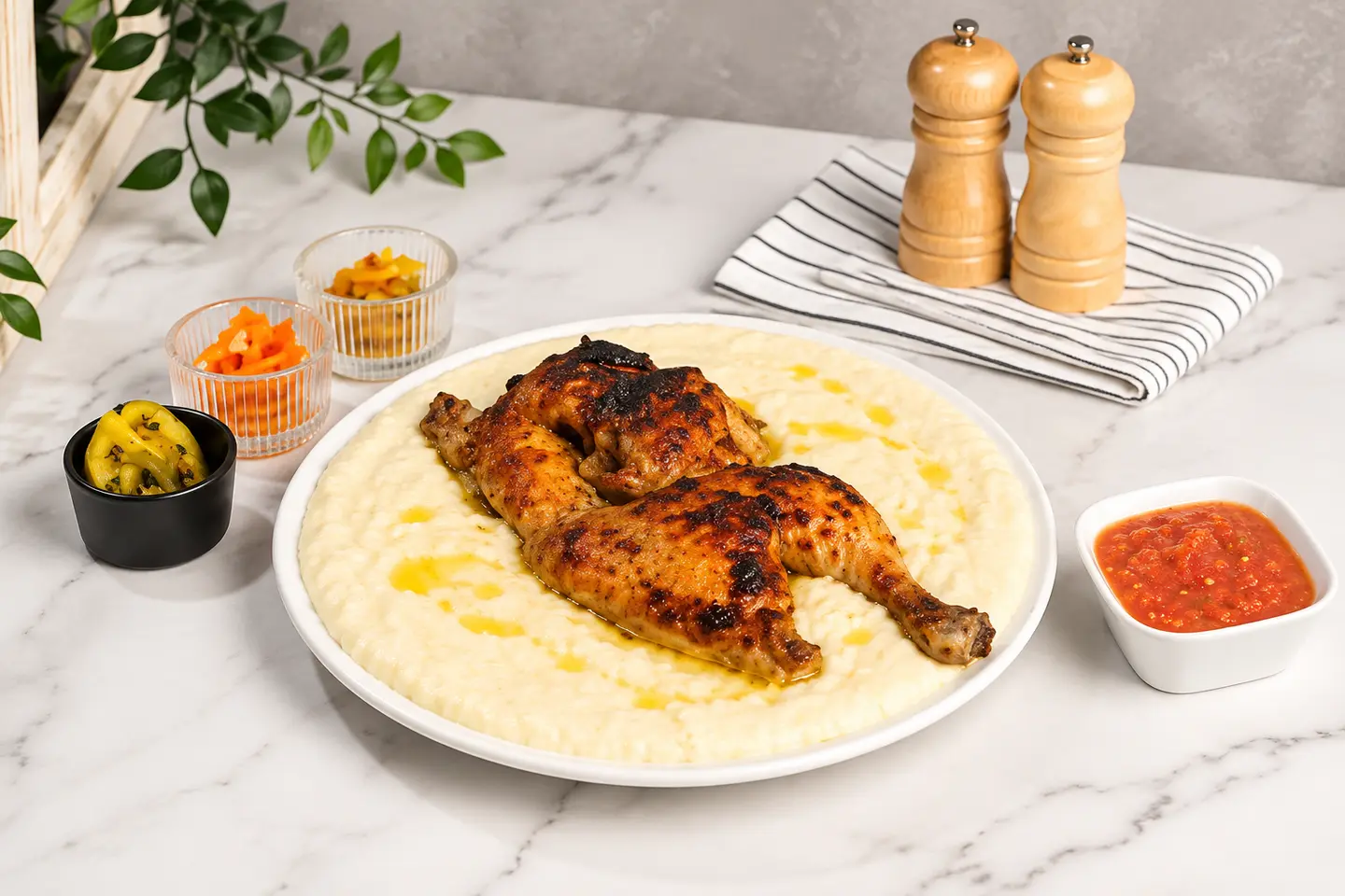 نصف حبة دجاج سليق محمّر