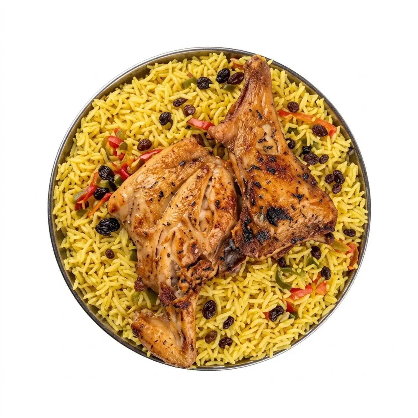 Half Grilled Chicken With Rice