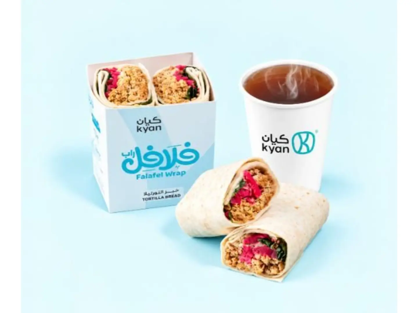 فلافل راب مع شاي