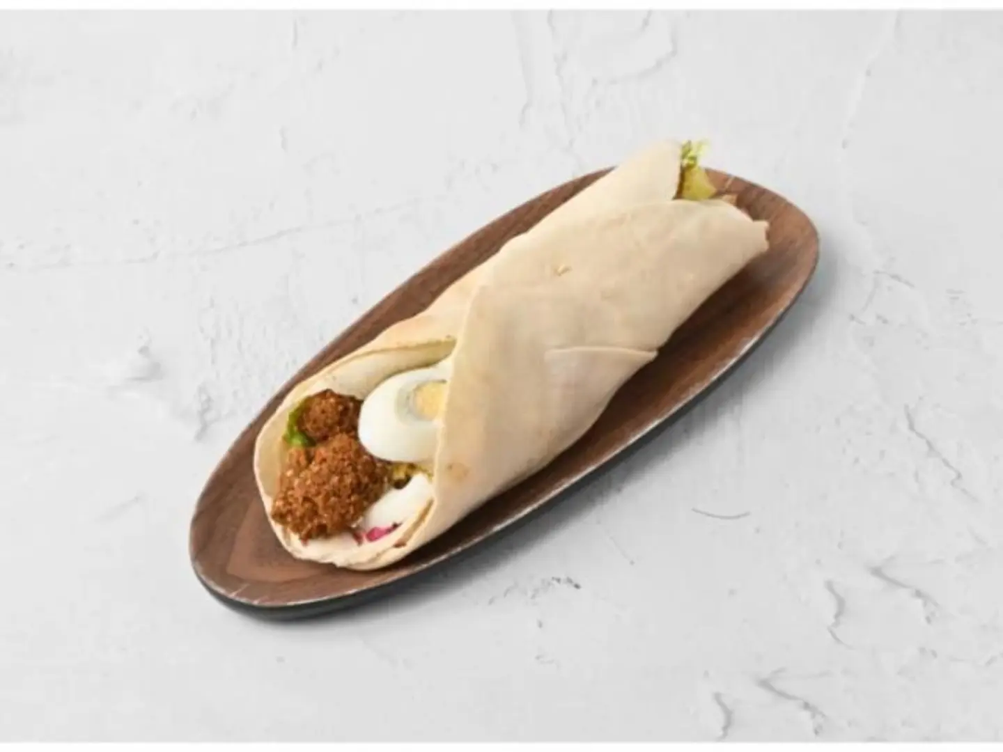 Falafel And Egg Sandwich