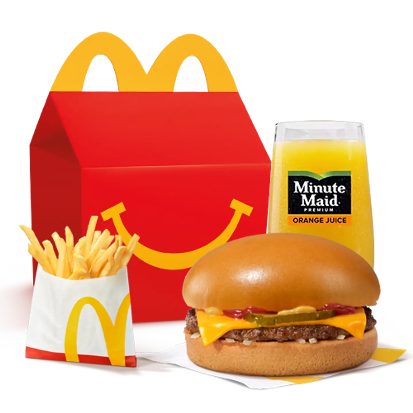 Happy Meal Cheeseburger With Fries