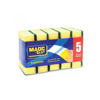 Maog Laminate Cleaning Sponge with Scourer 5 Pieces