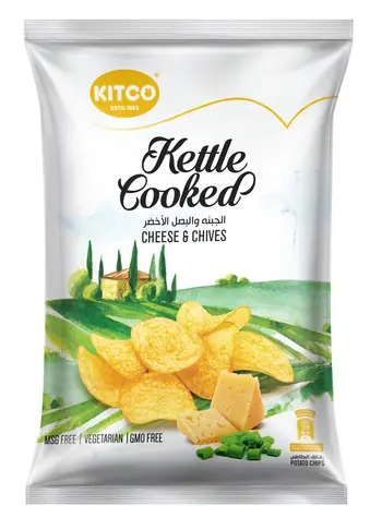 كيتل كوك رقائق بطاطس بالجبنة والبصل الأخضر 150 غم
