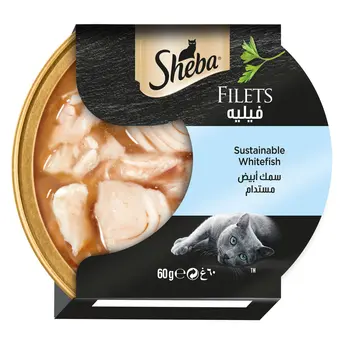 Sheba Filets Whitefish Cat Food 60g