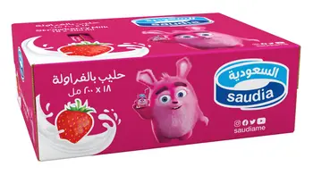 السعودية حليب بالفراولة 200 مل × 18 حبة