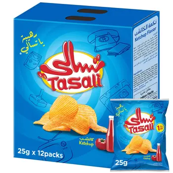 Tasali Ketchup Flavor Potato Chips 12x25g
