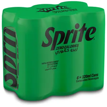 Sprite Zero Lemon-Lime Carbonated Beverage 6x320ml