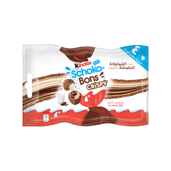 كيندر شوكو بونز كرسبي شوكولاتة كيس 4×22 جم
