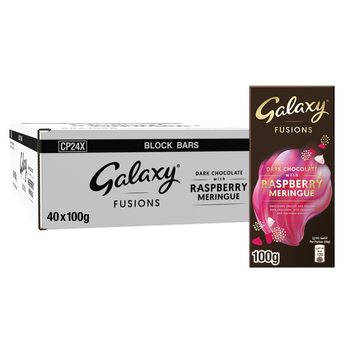 Galaxy Fusions Dark Chocolate with Raspberry 100g
