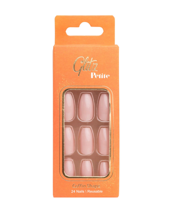 جليتز بتيت أظافر شكل كوفان# 15 وردي مدرج 24قطعة